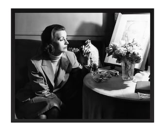 Vintage-Fotodruck von Greta Garbo: Klassischer Hollywood-Glamour – Wandbild