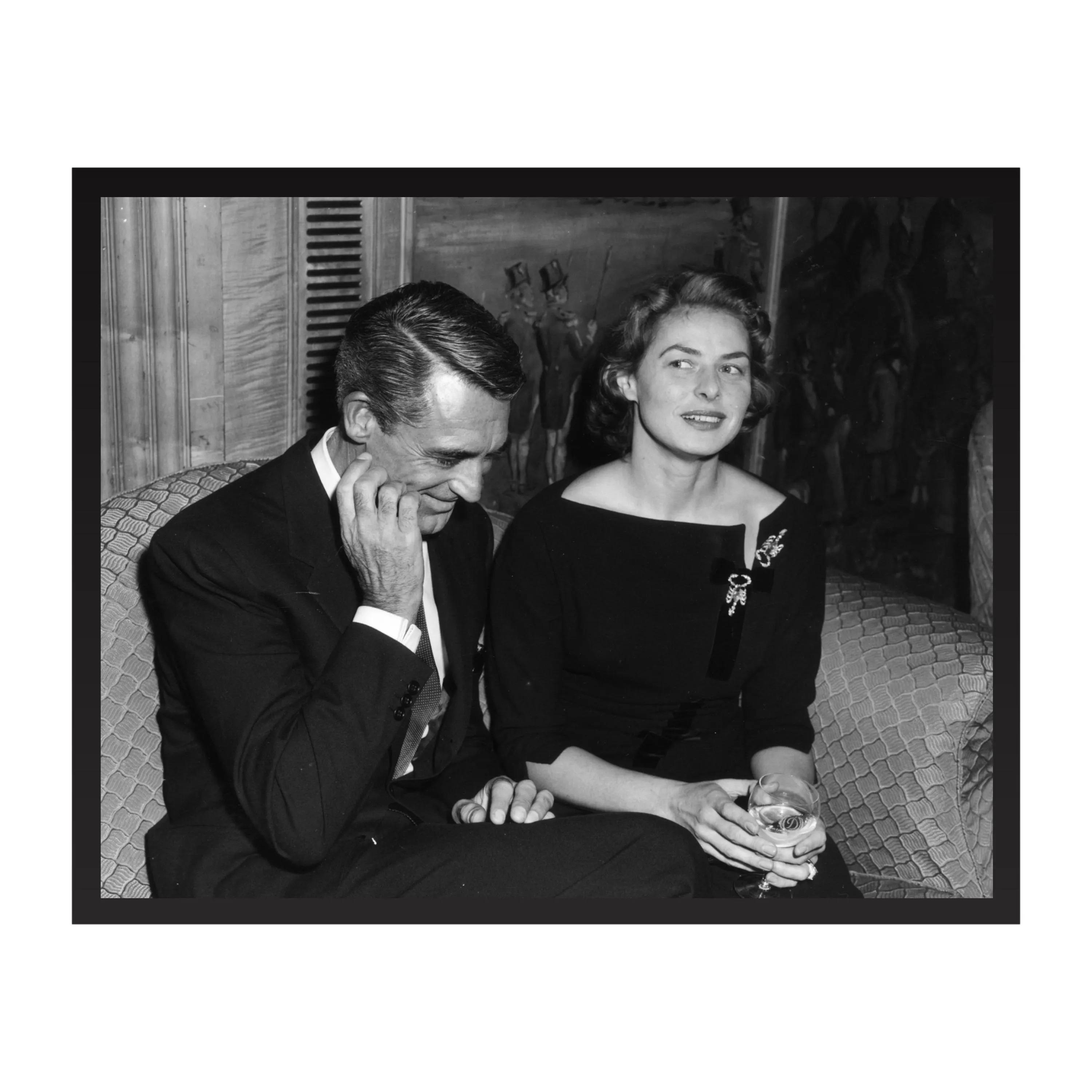 Ingrid Bergman & Cary Grant Vintage Photo Print: Classic Hollywood Poster