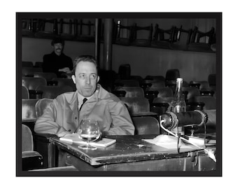 Albert Camus Vintage Photo Print | Retro Wall Art | Classic Poster | Gift for Inspiration