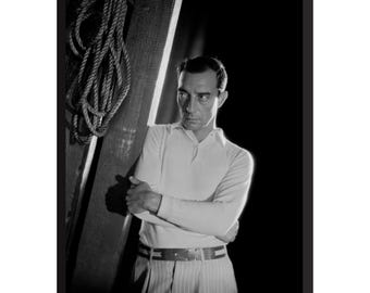 Buster Keaton Vintage Photo Print: Old Hollywood Glamour Poster