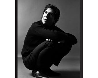 Fotografía vintage de Leonard Cohen: Póster de música rock