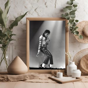 Michael Jackson Vintage Fotodruck | Rock Legends Wandkunst | All Time Classic Music Poster | Geschenk für Musik Liebhaber