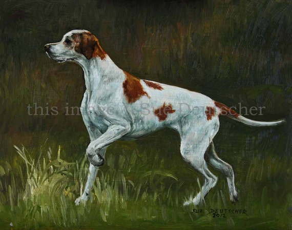 English Pointer Print From Painting 11x14 Inches or You Choose | Etsy