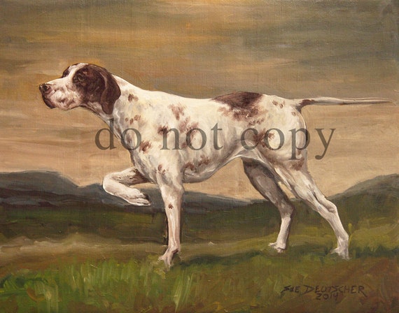 english pointer painting