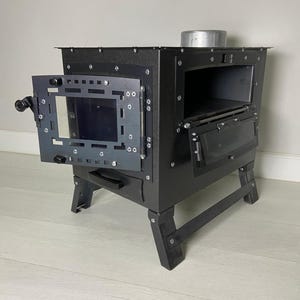 Metal wood stove with oven or without oven, for camping, tent, tiny house, outdoor