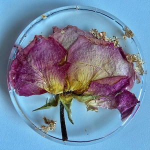 Round Flower Preservation Coasters