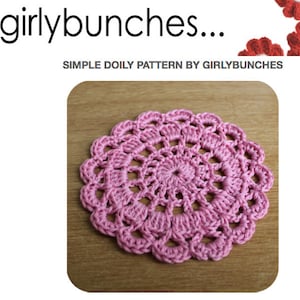 Girlybunches - Simple Crochet Doily PDF Pattern