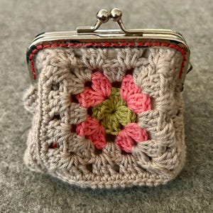 Portamonete quadrato della nonna - fatto a mano
