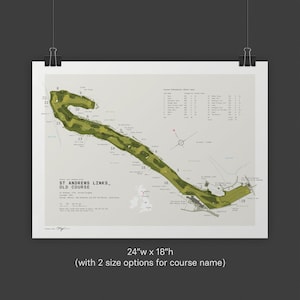 St. Andrews Links - Old Course - Illustrazione del campo da golf