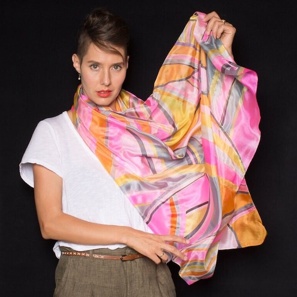 Neon Pink Scarf - Etsy