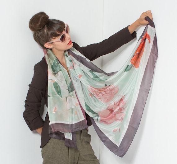 Foulard écharpe En Soie Pour Femme Rose CB FOULARDS FRANCE CBFE 2479 Taille 40 Cm X 140 Cm