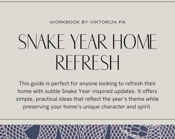 Vernieuwingsgids Snake Year Home: interieurinspiratie (digitale download)