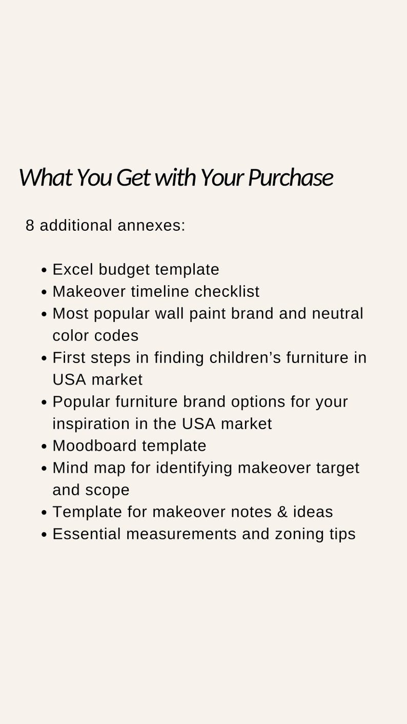 Room Makeover Guide, Printable Child Room Guide, Kids Room Makeover ...