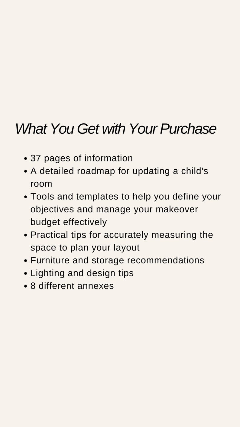 Room Makeover Guide, Printable Child Room Guide, Kids Room Makeover ...