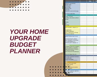 Budgetplanner voor woningrenovatie: Excel Financial Tracker (digitale download)