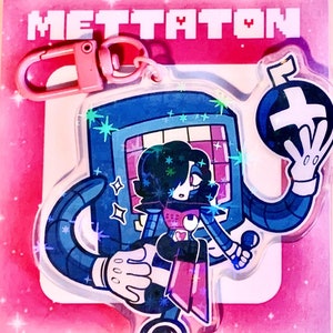 Sparkly Mettaton keychain