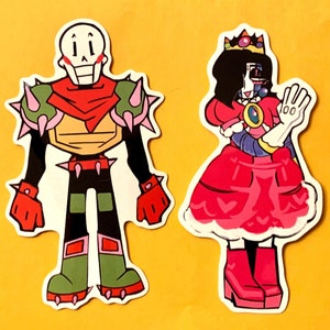 Glossy Papyrus und Mettaton Aufkleber
