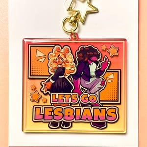 Epoxy Susie and Noelle keychain