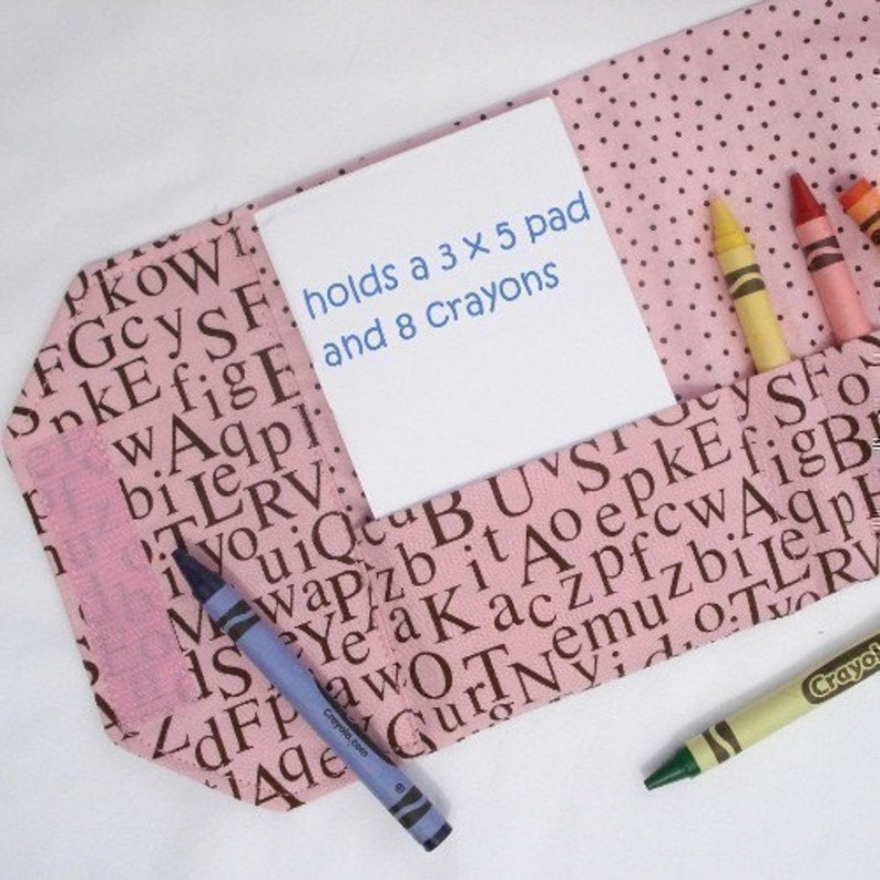 Crayon and Notepad Wallet, immediate download of pdf sewing pattern image 5