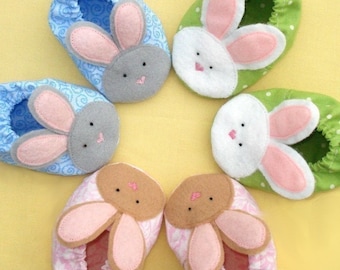 Baby Bunny Slipper - a PDF sewing pattern - 3 sizes
