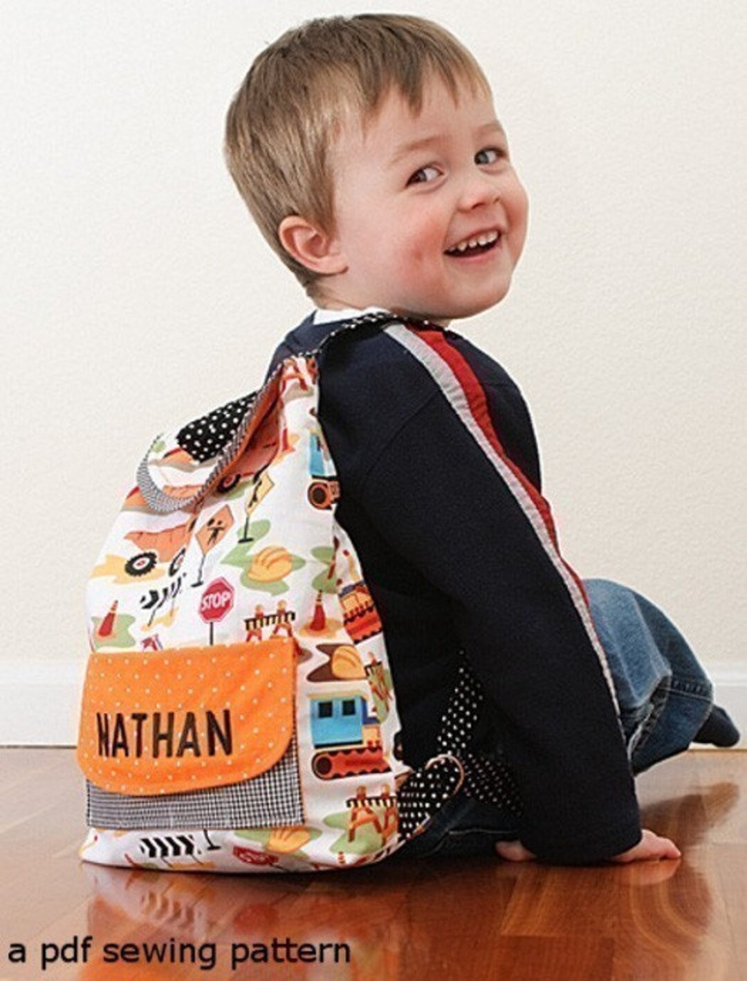 Preschool Backpack IMMEDIATE DOWNLOAD a PDF Sewing Pattern Free