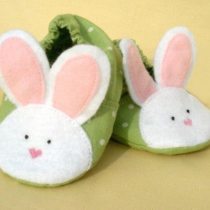 Baby Bunny Slipper a PDF sewing pattern 3 sizes image 1