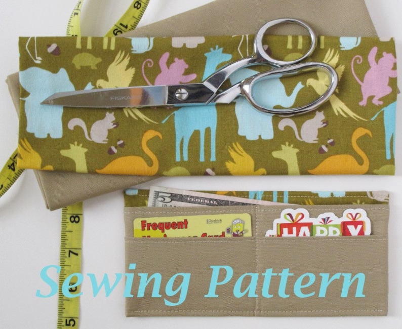 Quick Little Wallet IMMEDIATE DOWNLOAD a PDF sewing pattern free shipping image 3