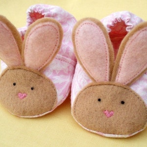 Baby Bunny Slipper a PDF sewing pattern 3 sizes image 5