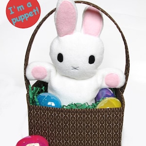 Surprise Bunny Puppet, a pdf sewing pattern