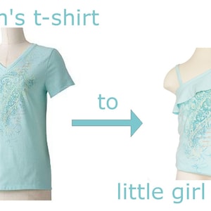 One Shoulder Ruffle Shirt Pattern sizes 2T - 9, free shipping