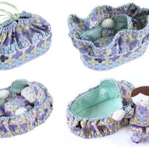 Basket and Baby Purse immediate download PDF sewing pattern free shipping image 1