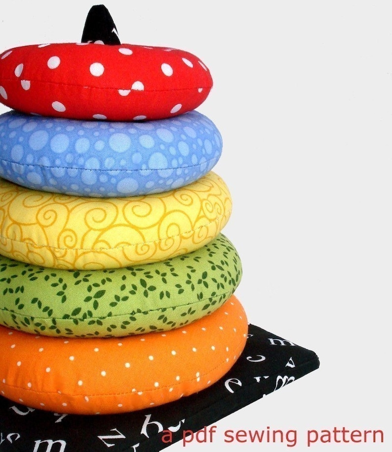 Ring Stacker Soft Toy, immediate download of pdf sewing pattern free shipping image 1