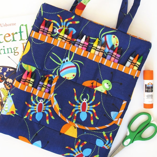 Crayon and Craft Bag-  immediate download of PDF sewing pattern - free shipping