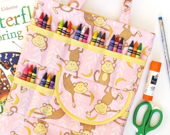 Crayon and Craft Bag-  immediate download of PDF sewing pattern - free shipping