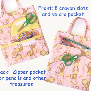 Crayon and Craft Bag immediate download of PDF sewing pattern free shipping image 4