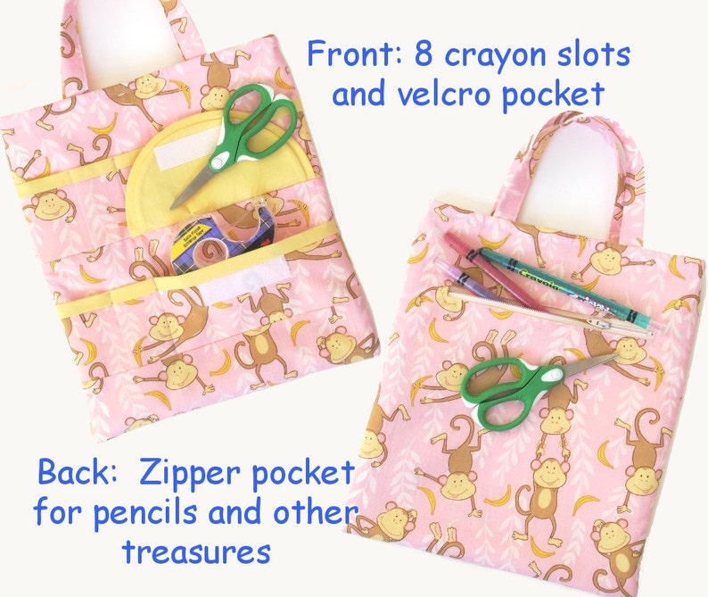 Crayon and Craft Bag immediate download of PDF sewing pattern free shipping image 4