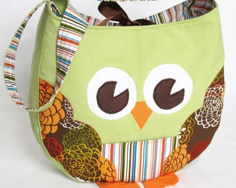 Funky Little Owl Bag, immediate download of pdf sewing pattern