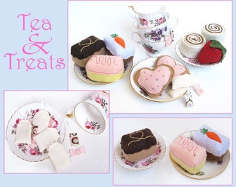 Time for Tea - Pretend Felt Treats and Tea Bags