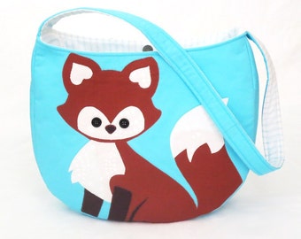 Fox Tote / Bag, immediate download of pdf sewing pattern, free shipping