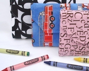 Crayon and Notepad Wallet, immediate download of pdf sewing pattern