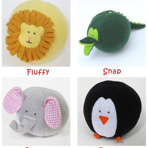 Zoo Friends Toy Balls PDF sewing pattern IMMEDIATE DOWNLOAD image 2