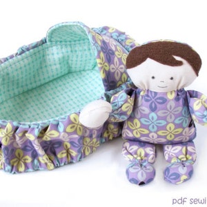 Basket and Baby Purse immediate download PDF sewing pattern free shipping image 2