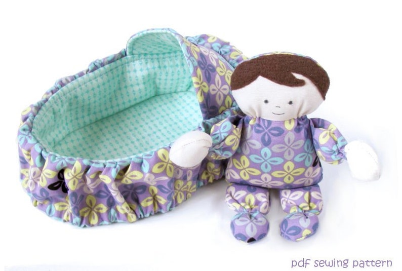 Basket and Baby Purse immediate download PDF sewing pattern free shipping image 2