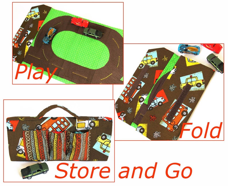 Toy Car Track and Tote Play Mat immediate download of PDF SEWING PATTERN image 3