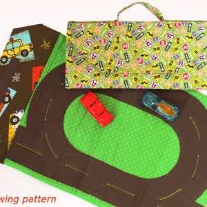 Toy Car Track and Tote Play Mat immediate download of PDF SEWING PATTERN image 1