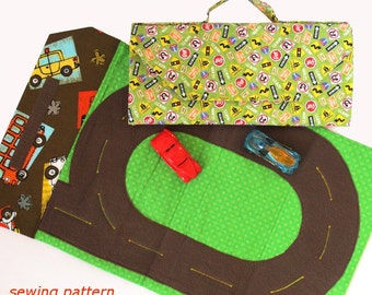 Toy Car Track and Tote Play Mat immediate download of PDF SEWING PATTERN