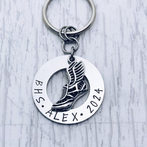 XC Cross Country Track Wing Shoe Charm Keychain Gift, Team, Senior Banquet, Grad, Graduation, Runner, Running Gifts