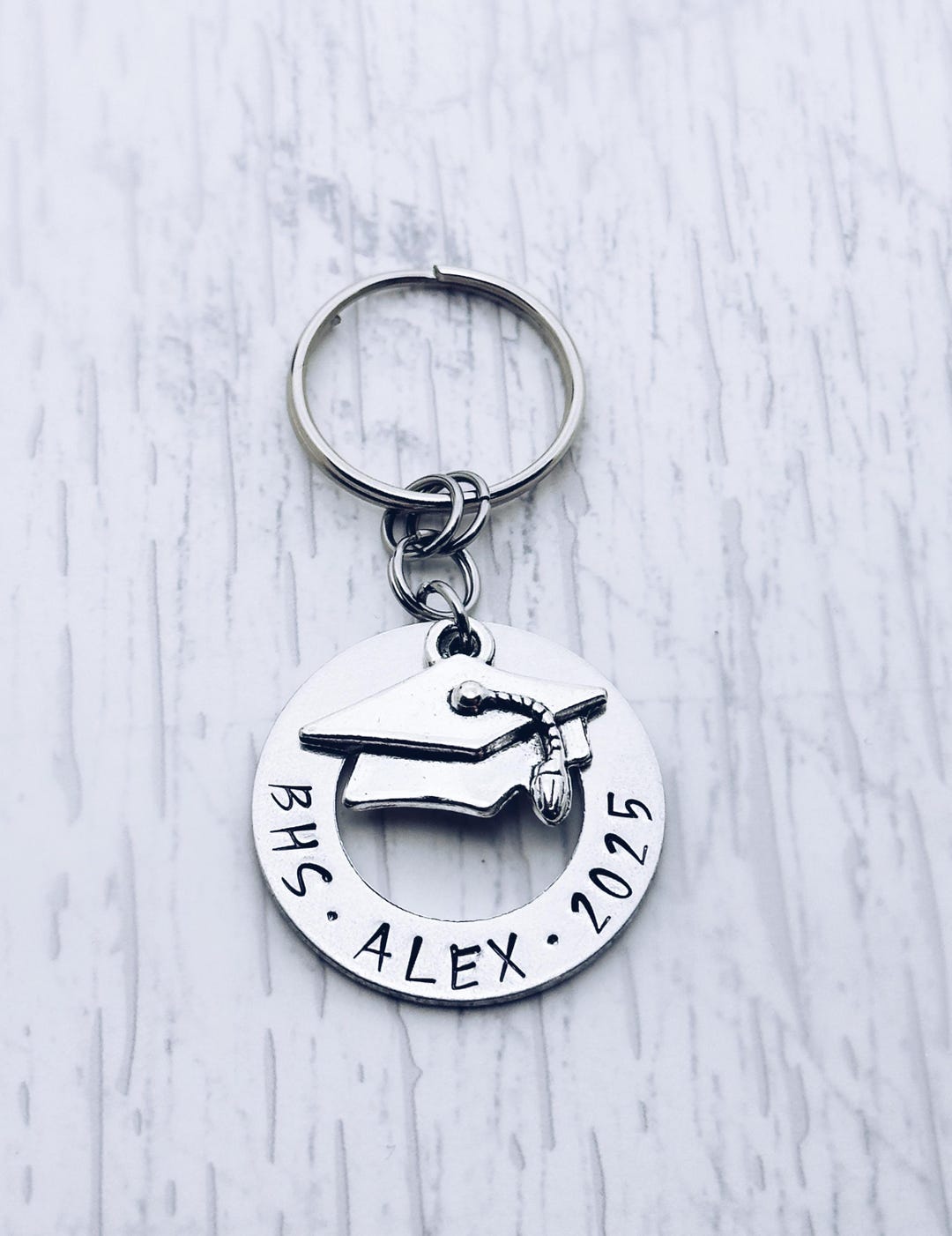 2025 Grad Cap Personalized Charm Keychain, Class of 2025, Senior Night ...