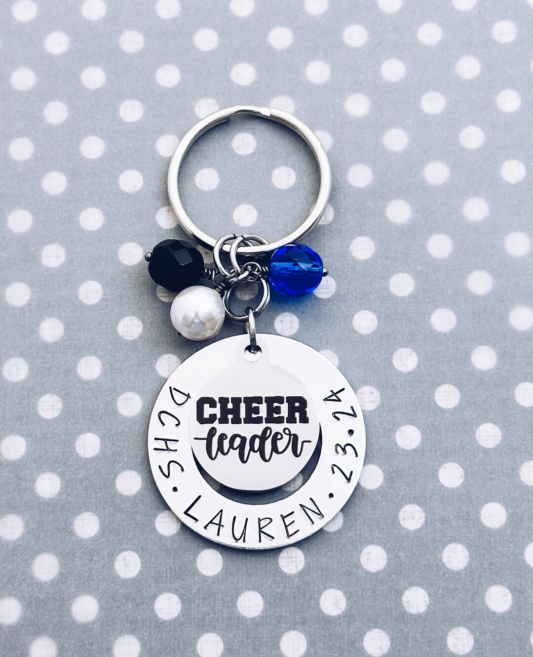 Portachiavi Cheerleader In Acciaio Inossidabile Con Messaggio Ispiratore - Regalo Per Ragazze, Allenatori E Squadra Di Cheer, Diametro 3 Cm, Confezione In Sacchetto Di Velluto - 2