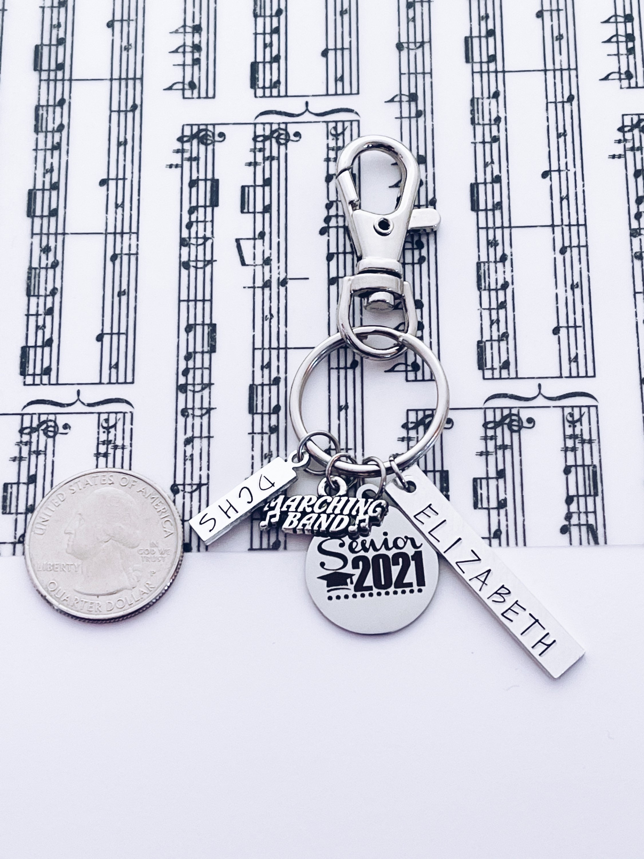Personalized Marching Band 2021 Senior Keychain Gift Marching Etsy